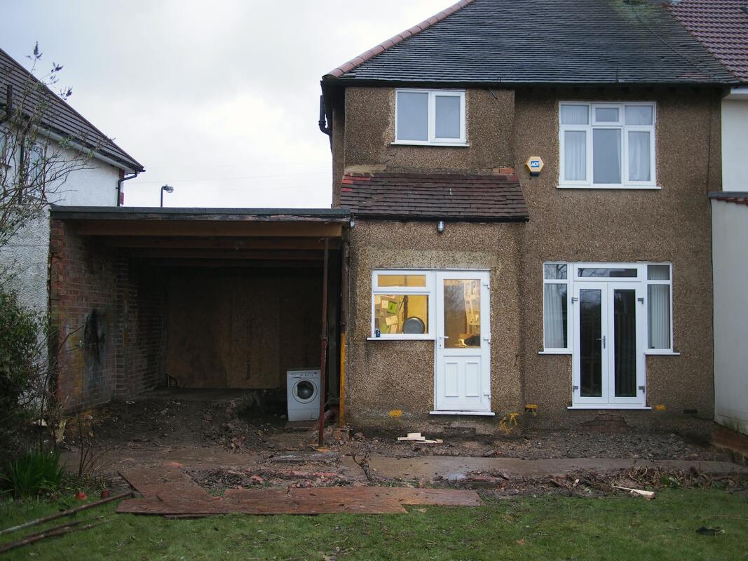 Semi-detached house in Derby during a house clearance job Semi-detached house in Derby during a house clearance job