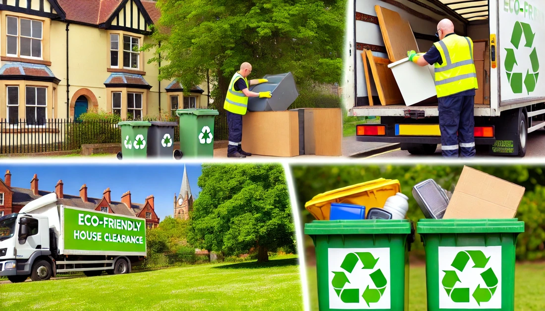 Sorted items ready for donation and recycling
