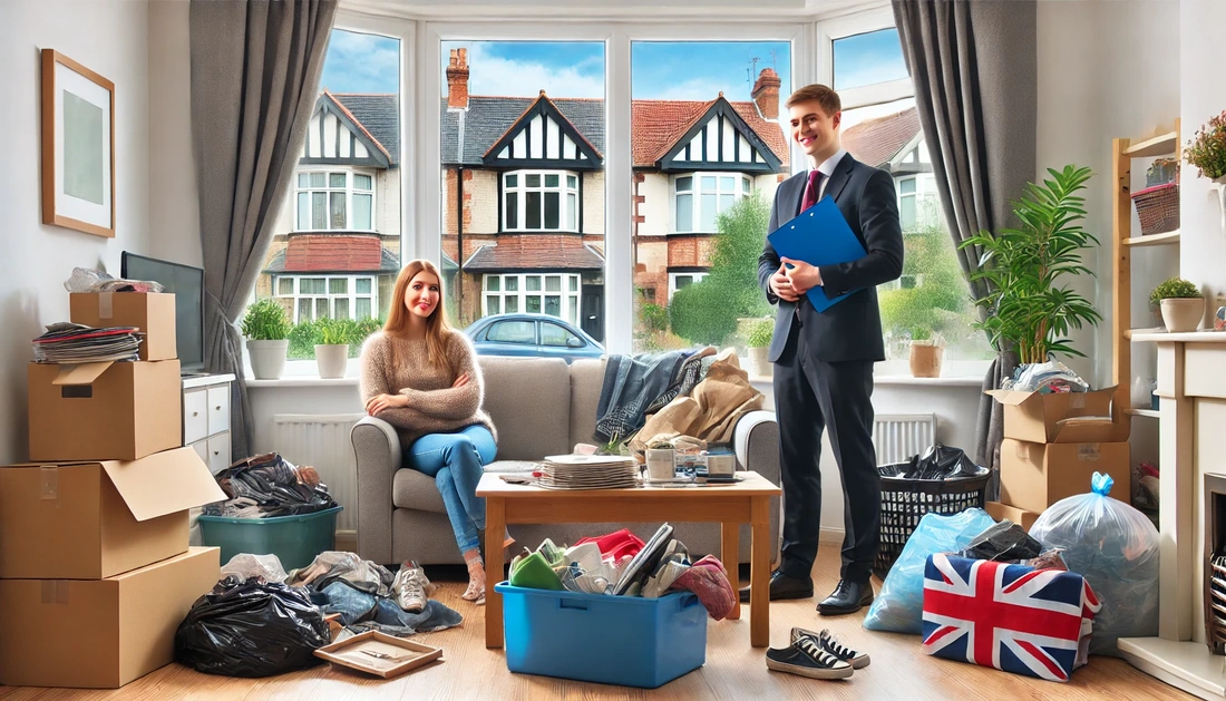 House clearance items sorted and ready for removal in Nottingham